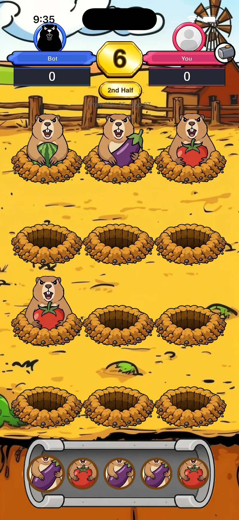 Official Sam&Hammer mobile gameplay screen
